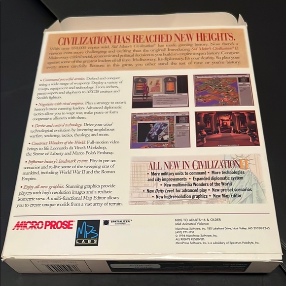 Civilization II Strategy Game Box - Picture 2 of 4